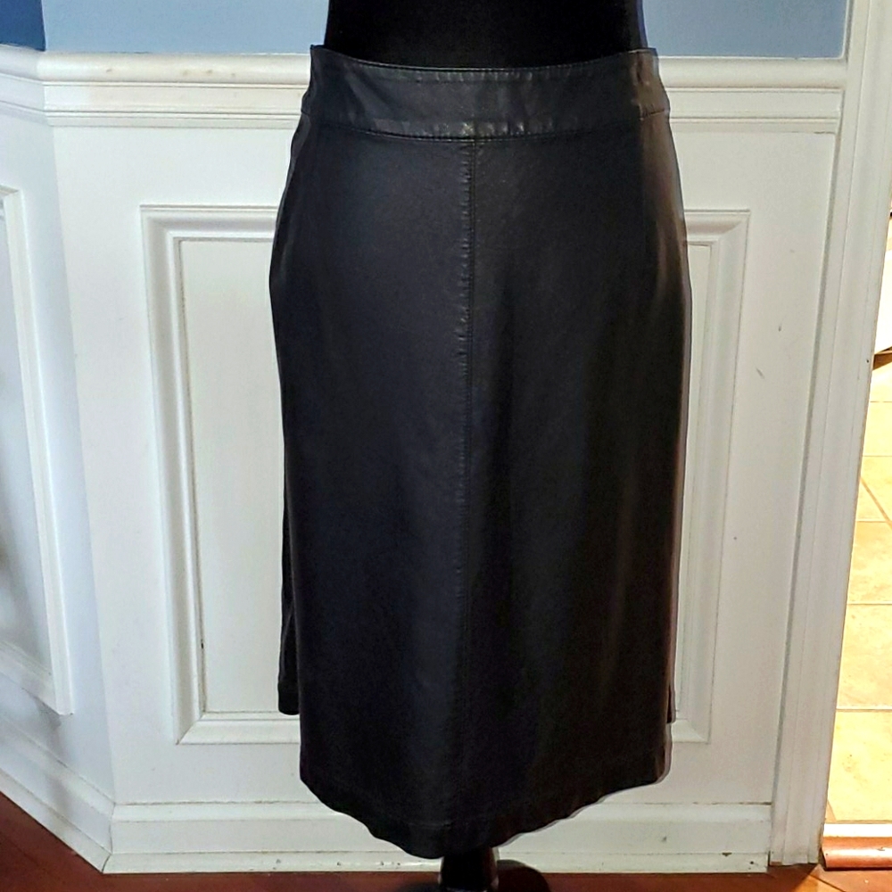 Faux Leather Pencil Skirt